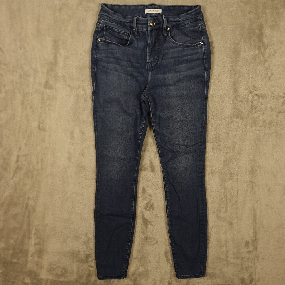 Good American Jeans Good Legs Skinny | Women's Size 2/26 Dark Wash Blue